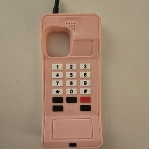 Retro pink cell phone case
